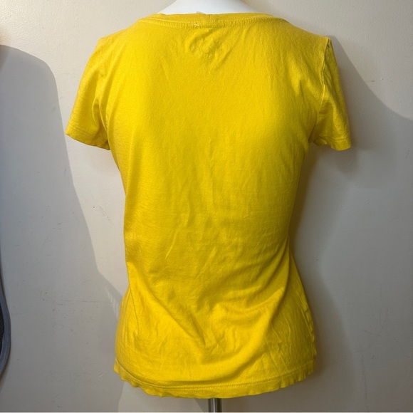 Juicy Couture Y2K Yellow Graphic Rhinestoned Mcbling Tee - Picture 5 of 6